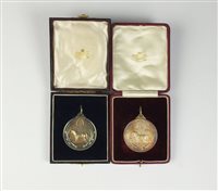 Lot 331 - Two silver medallions