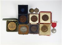 Lot 334 - A collection of ten medals