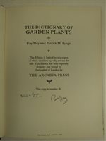 Lot 62 - HAY, Roy, and SYNGE, Patrick M. The Dictionary of Garden Plants