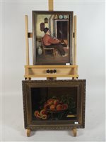 Lot 254 - Heinrich Oesterschmidt, gentleman, oil on canvas plus a still life oil on panel (2)