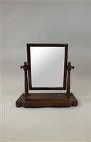 Lot 471 - A Victorian mahogany toilet mirror