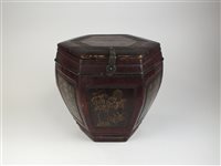 Lot 146 - A Chinese Lacquered Softwood Rice Box