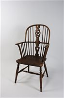 Lot 250 - An elm and ash Windsor chair, late 19th century