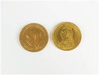 Lot 155 - Two half sovereigns