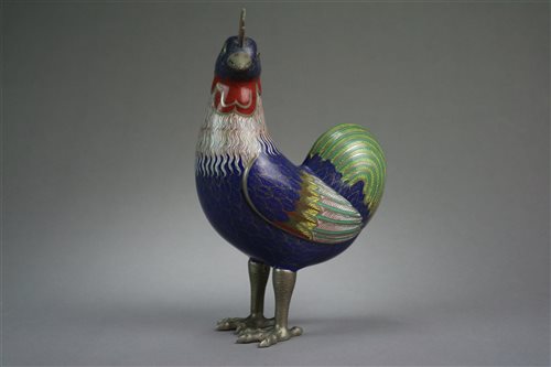 Lot 164 - A Chinese Cloisonné Figure of a Cockerel