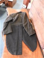 Lot 423 - Two gentlemen's hunting tailcoats, red and black, with monogrammed buttons