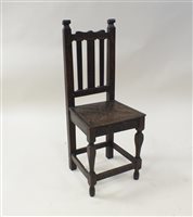 Lot 456 - A Victorian carved oak chair, child size