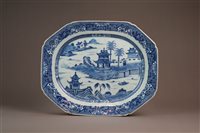 Lot 42 - Two Chinese Blue and White Oval Platters
