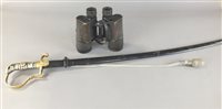 Lot 424 - Nazi reproduction sword and a pair of binoculars