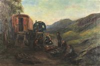 Lot 355 - British school, 19th century, Gypsy oil