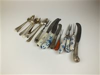 Lot 80 - A collection of silver cutlery