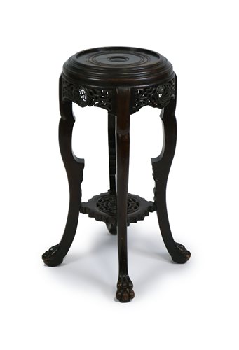 Lot 171 - A Chinese Hardwood Vase Stand