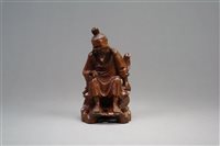 Lot 159 - A Carved Root Wood Figure of a Sage