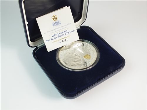 Lot 231 - An Elizabeth II 1997 Guernsey 5oz silver proof ten pound coin