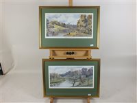 Lot 376 - After H Wimbush, pair of Shrewsbury prints