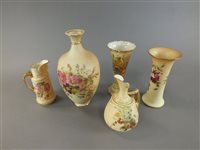 Lot 221 - Five pieces of Royal Worcester blush ivory