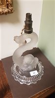 Lot 208 - A pair of French glass candlesticks attributed to Baccarat