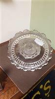 Lot 208 - A pair of French glass candlesticks attributed to Baccarat