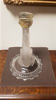 Lot 208 - A pair of French glass candlesticks attributed to Baccarat
