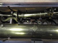 Lot 549 - A George III lacquered brass reflecting telescope by Francis Watkins