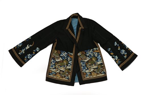 Lot 155 - A Chinese Embroidered Silk Jacket
