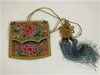 Lot 160 - A Group of Chinese Embroidered Silk Accessories