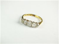 Lot 59 - A five stone graduated diamond ring