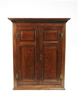 Lot 248 - A George III oak cabinet top