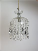 Lot 118 - A small cut glass chandelier for assembly