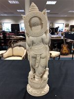 Lot 151 - A large Indian carved ivory figure of Ganesh