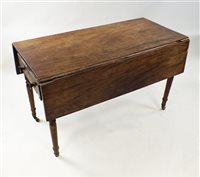 Lot 486 - A Regency mahogany boxwood and ebony strung Pembroke table