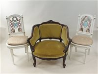 Lot 463 - A Louis XV framed tub chair