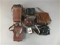 Lot 277 - A box containing a selection of cameras