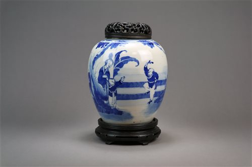 Lot 46 - A Chinese Blue and White Ginger Jar