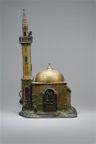 Lot 233 - An Austrian Cold Painted Bronze Mosque Table Lamp