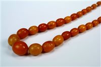 Lot 89 - A Small Graduated Amber Bead Necklace