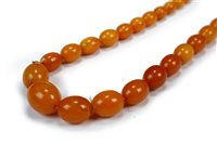 Lot 90 - A Graduated Amber Bead Necklace