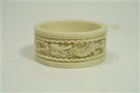 Lot 146 - A Set of Twelve Canton Carved Ivory Napkin Rings