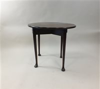 Lot 477 - An oval oak mahogany drop-leaf table, 18th century