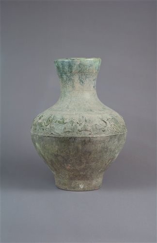 Lot 1 - A Large Chinese Glazed Pottery Storage Jar, Han