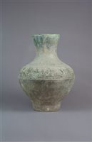Lot 1 - A Large Chinese Glazed Pottery Storage Jar, Han