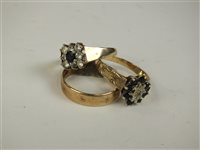 Lot 114 - Three 9ct gold rings