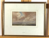 Lot 256 - Watercolour landscape near Barmouth plus silk pictures