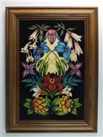 Lot 264 - A Moorcroft tubeline decorated 'Hidcote Manor' pattern rectangular plaque