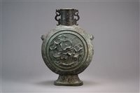 Lot 118 - A Large Chinese Bronze Moon Flask