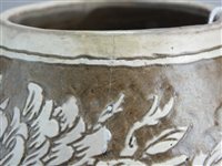 Lot 9 - A Chinese Cizhou Incised Water Pot