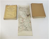 Lot 153 - A set of 40 linen-back Ministry of Transport road maps with Index pub. 1925