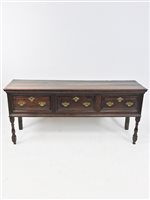 Lot 587 - An Oak dresser base