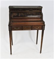 Lot 263 - A French walnut Bureau de Dame