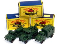 Lot 242 - Matchbox Military; Scammel Breakdown, Army Wireless and Water Trucks